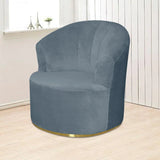 2 Pack Swivel Barrel Chair Slipcover Stretch Soft Washable Furniture Protector for Round Club Accent Chairs Living Room Ivory