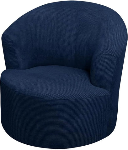 1 Pack Swivel Barrel Chair Slipcover Stretch Washable Furniture Protector for Round Club Accent Chairs Living Room Navy Blue In Australia - Darrahopens