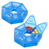 Smart Dosett Weekly Medicinal Dosing Box, Compact 7-Compartment Travel Medicine Organizer, Purple, PP Plastic, Secure Snap Lid In Australia - Darrahopens