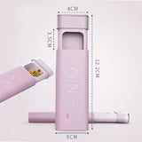 Portable Mini Medicine Box Sealed Dispenser, Three-Compartment Carry-On Pill Case for Tablets and Gum, Pink, PP Material, 1.8 x 11.5 x 4.2 cm