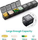 Large 28-Day Monthly Pill Organizer, 4-Week Medicine Box with Dustproof Container for Pills Vitamins Supplements, PP Plastic Material