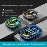 Practical 7-Day Pill Box with 4/6 Compartments, Large Space Buckle and Sealed Pocket-Sized Medicine Case, Green B, PS Material In Australia - Darrahopens