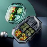 Practical 7-Day Pill Box with 4/6 Compartments, Large Space Buckle and Sealed Pocket-Sized Medicine Case, Green B, PS Material In Australia - Darrahopens