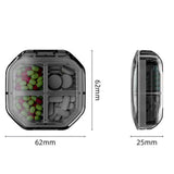Practical 7-Day Pill Box with 4/6 Compartments, Large Space Buckle and Sealed Pocket-Sized Medicine Case, Green B, PS Material In Australia - Darrahopens