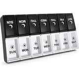 Daily Pill Organizer 2 Times a Day, Large Weekly Morning Evening Day Night Medicine Case, 7-Day Pill Box, PP Plastic Material In Australia - Darrahopens