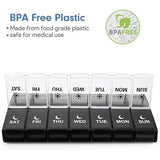 Daily Pill Organizer 2 Times a Day, Large Weekly Morning Evening Day Night Medicine Case, 7-Day Pill Box, PP Plastic Material In Australia - Darrahopens