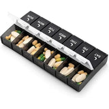 Daily Pill Organizer 2 Times a Day, Large Weekly Morning Evening Day Night Medicine Case, 7-Day Pill Box, PP Plastic Material