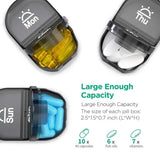 Weekly Dosette Dosing Box with Two Compartments Per Day and Carry Case, 7 Daily Boxes, BPA-Free Plastic, 14.5 x 8 x 4.2 cm In Australia - Darrahopens