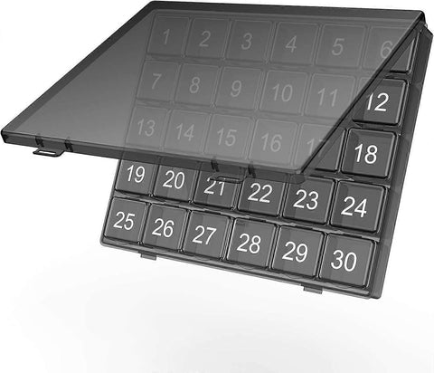 Monthly Pill Organizer Once a Day, 30-Day Easy Open Pill Case with Large Compartments for Travel, Transparent, Black In Australia - Darrahopens