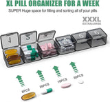 Monthly Pill Organizer Once a Day, 30-Day Easy Open Pill Case with Large Compartments for Travel, Transparent, Black In Australia - Darrahopens