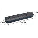 7-Day Pill Box Weekly Medicine Container, Separate Daily Cases for Tablets and Vitamins, Black, PP Material, Travel Pill Case