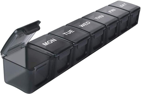 Extra Large 7-Day Weekly Pill Organizer, Travel Pill Case with Daily Boxes and BPA-Free Pill Dispenser, Transparent In Australia - Darrahopens