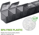 Extra Large 7-Day Weekly Pill Organizer, Travel Pill Case with Daily Boxes and BPA-Free Pill Dispenser, Transparent In Australia - Darrahopens