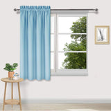 Blackout Curtains for Bedroom and Living Room, Thermal Insulated Noise-Reducing Window Panels, 38 x 45 Inches Each Panel, Light Blue