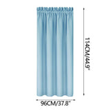 Blackout Curtains for Bedroom and Living Room, Thermal Insulated Noise-Reducing Window Panels, 38 x 45 Inches Each Panel, Light Blue