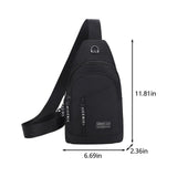 Sling Bag Waterproof Crossbody Bag for Women and Men, Casual Small Backpack, Chest Daypack Satchel for Hiking Travel Outdoor Camping, Black