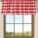 Plaid Valances for Windows, Farmhouse Design Window Treatments Decor, Window Valance Curtains for Kitchen/Bedroom/Living Room 15" x 55"