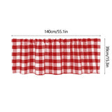 Plaid Valances for Windows, Farmhouse Design Window Treatments Decor, Window Valance Curtains for Kitchen/Bedroom/Living Room 15" x 55"