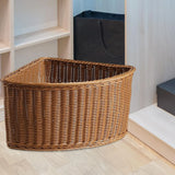 Decorative Corner Basket Made of Imitation Rattan, Triangular, Versatile Use As An Organizer for Bathroom, Living Room, Pantry Or Other In Australia - Darrahopens