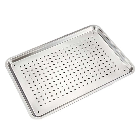 Stainless Steel Baking Sheet Food Serving Tray Baking Pan Tray Cookie Sheet for Food Festival Family Gathering Baking Shop, 27cmx20cmx2.5cm Hole