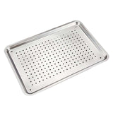 Stainless Steel Baking Sheet Food Serving Tray Baking Pan Tray Cookie Sheet for Food Festival Family Gathering Baking Shop, 27cmx20cmx2.5cm Hole