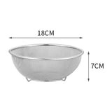 2 Pieces, 304 Stainless Steel Colander with Mixing Bowl, Fruit Pasta Rice Strainer and Drainer Basket Set, 18 cm In Australia - Darrahopens