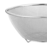 2 Pieces, 304 Stainless Steel Colander with Mixing Bowl, Fruit Pasta Rice Strainer and Drainer Basket Set, 18 cm