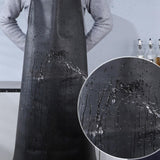 Waterproof PVC Apron, Anti-Corrosion Rubber Heavy-Duty Apron for Lab Work, Dog Grooming, Cleaning Fish, Butcher, Barbecue, 80x55cm, Black