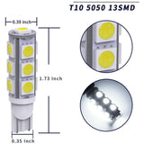 10 Pieces LED Landscape Light Bulbs, 194 T10 T5 Wedge Base DC 12V 13SMD Replacement Bulbs for Outdoor Lighting In Australia - Darrahopens
