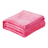 Fleece Throw Blanket for Couch and Sofa, Lightweight Plush Soft All-Season Blanket for Bed and Living Room, 27.55 x 39.37 Inches, Hot Pink