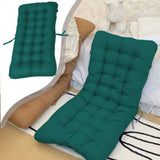 Seat Cushion Outdoor Chair Cushion, Patio Chair Cushion with Tie, Tufted Replacement for Patio Furniture, 14x28 Inches