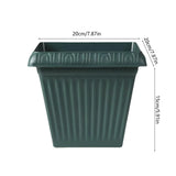 Square Thickened Root-Control Plastic Flower Pot Imitation Ceramic Thick Gardening Planter Durable Square Plant Container For Indoor Outdoor Patio