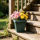 Square Thickened Root-Control Plastic Flower Pot Imitation Ceramic Thick Gardening Planter Durable Square Plant Container For Indoor Outdoor Patio