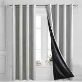 Ring-Top Blackout Curtain Panel, Black-Lined Thermal Insulated Privacy Drapery for Bedroom and Living Room, Energy-Saving Window Curtain In Australia - Darrahopens