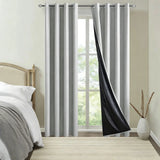 Ring-Top Blackout Curtain Panel, Black-Lined Thermal Insulated Privacy Drapery for Bedroom and Living Room, Energy-Saving Window Curtain In Australia - Darrahopens