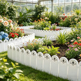 5 Pack, Garden Fence Plastic Picket Edging for Lawn Flower Bed Border Decorative Yard, 8x5.9in, for Garden, Patio, Outdoor and Seasonal Use