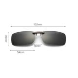 Polarized Clip on Sunglasses for Women and Men, Clips On Your Prescription or Reading Glasses Lightweight Rimless Frameless Suitable for Driving, Blue