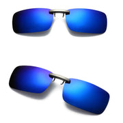 Polarized Clip on Sunglasses for Women and Men, Clips On Your Prescription or Reading Glasses Lightweight Rimless Frameless Suitable for Driving, Blue In Australia - Darrahopens