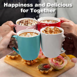 16 oz Large Coffee Mug with Handle, Ceramic Tea Cup for Coffee, Latte, Tea and Hot Drinks at Home or Office, Blue In Australia - Darrahopens