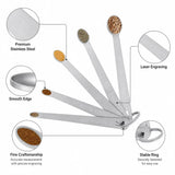 5 Pack Stainless Steel Mini Measuring Spoons, Compact Kitchen Measuring Spoon Set for Baking, Cooking and Seasoning