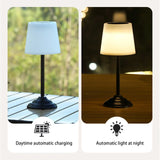 Solar Table Lamp Outdoor Table Lamp Solar Lights Outdoor Waterproof Rechargeable Table Lamp WirelessTable Lamps for Desk Patio Garden Yard Room Decor