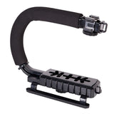 Camera Stabilizer Handheld U-Grip with Anti-Skid Design and Cold Shoe Mount Lightweight for Stable Video-Photo