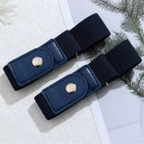 2 Pack No Buckle Stretch Belt for Women and Men, Elastic Invisible Waist Belt for Jeans, Side-Fastening Buckle-Free Belt, Black In Australia - Darrahopens