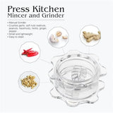 Garlic Twister 4th Gen, Garlic Mincer and Garlic Press in One, for Ginger, Herbs, Nuts and more, BPA-Free, Dishwasher Safe, 3, 5 Clove Capacity, Clear In Australia - Darrahopens