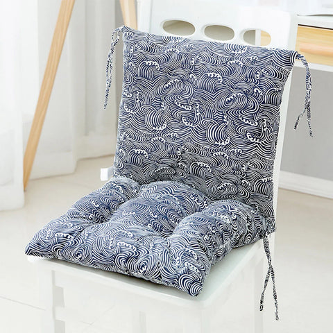 High Back Chair Cushion, All-Weather Rainproof Cushion with Straps, Indoor Outdoor Rocking Chair Pad for Patio, 15.74x15.74 Inch, Blue In Australia - Darrahopens