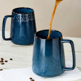 24 oz Large Ceramic Coffee Mug with Large Handle, Extra Large Tea and Coffee Cup for Office, Home, Latte and Hot Drinks, Blue In Australia - Darrahopens