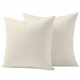 Cream Outdoor Pillow Covers 18"x18" Set of 2, Plain Waterproof Throw Pillow Covers for Patio Sofa Furniture and Porch Decor