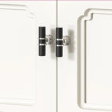 10 Pack Matt and Cabinet Knobs, 2 Inch(50mm) Cabinet Hardware T Bar Knobs for Cupboard and Drawers, Black, Silver