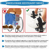 Wheelchair Restraint Shoes, Adjustable Footrest Safety Straps to Help Keep Feet Positioned on Wheelchair Pedals