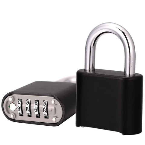 2 Pieces Combination Lock, 4-Digit Heavy-Duty Combo Lock, Combination Padlock Outdoor Waterproof Gate Locks for Outdoor Fence, Gate Hasps (2 Pieces) In Australia - Darrahopens